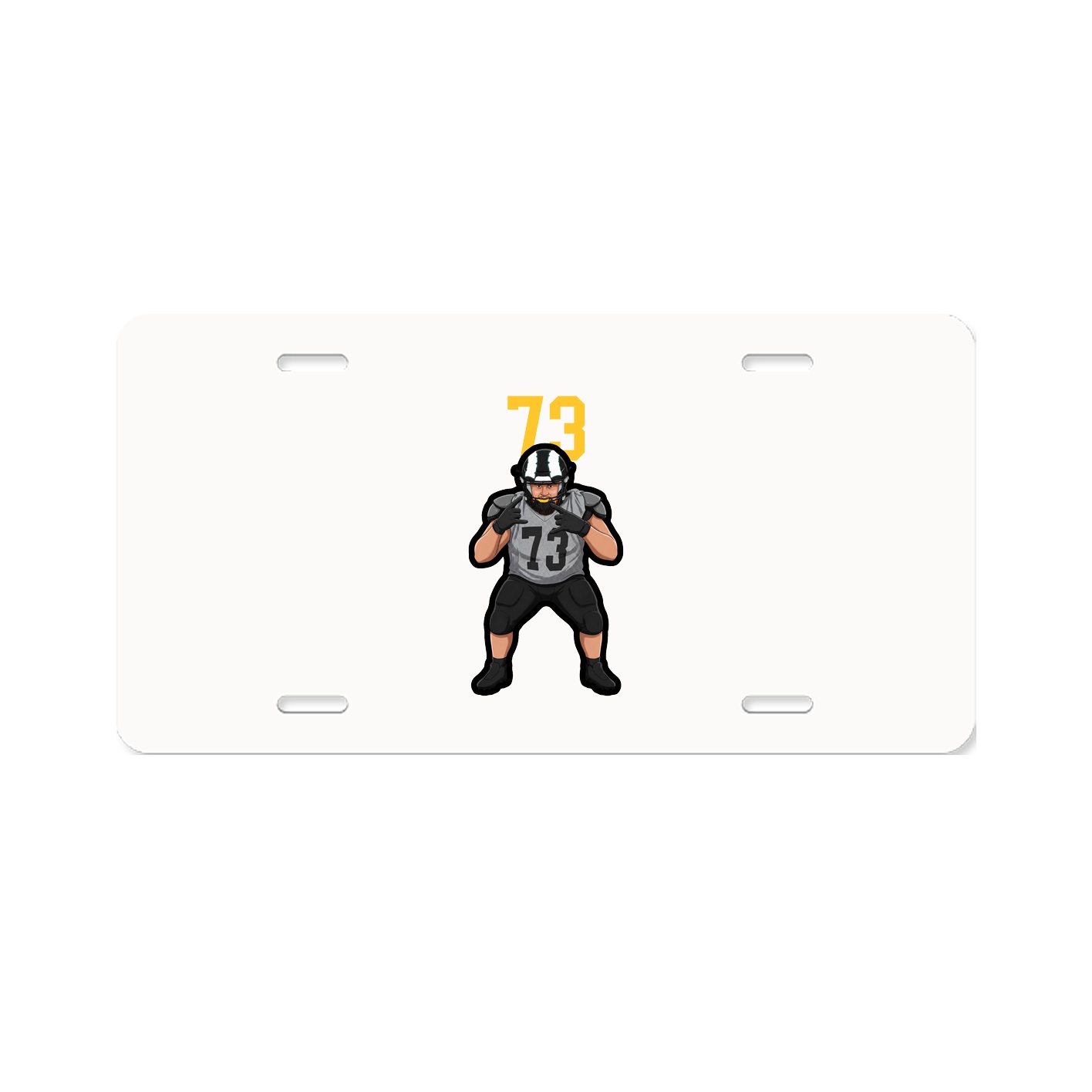 License Plate — Number Top in Classic