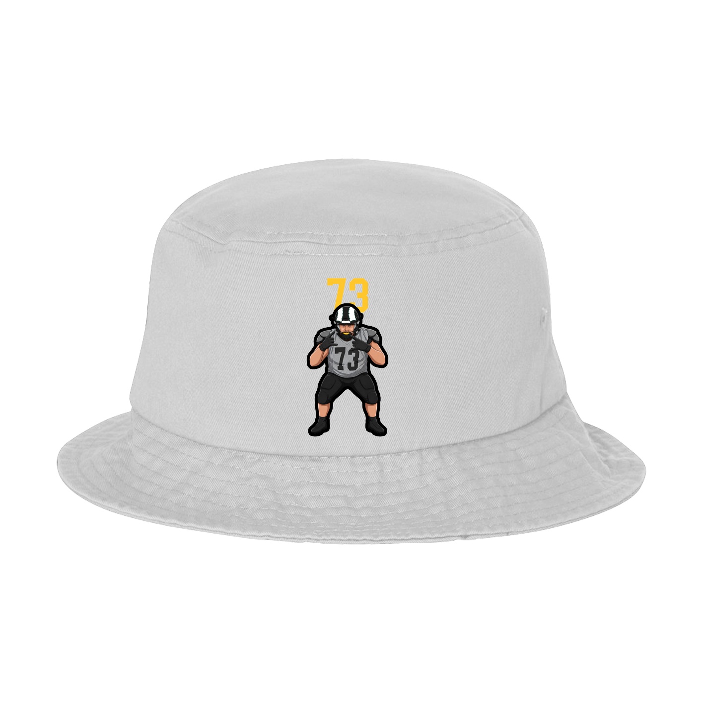 Bucket Cap — Number Top in White