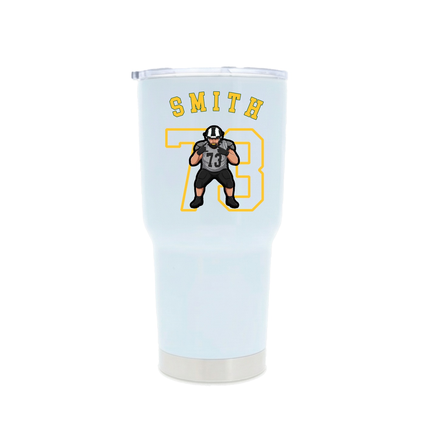 30oz Stainless Steel Tumbler — Shirsey Arch in White