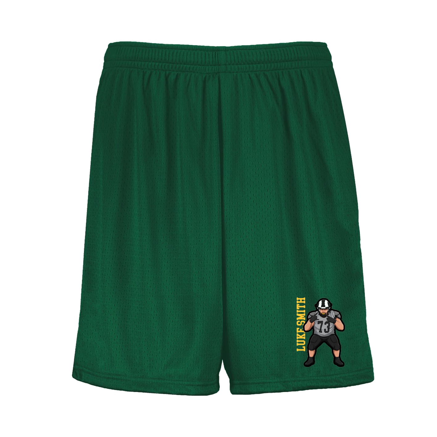 Shorts — Name Vertical in Green