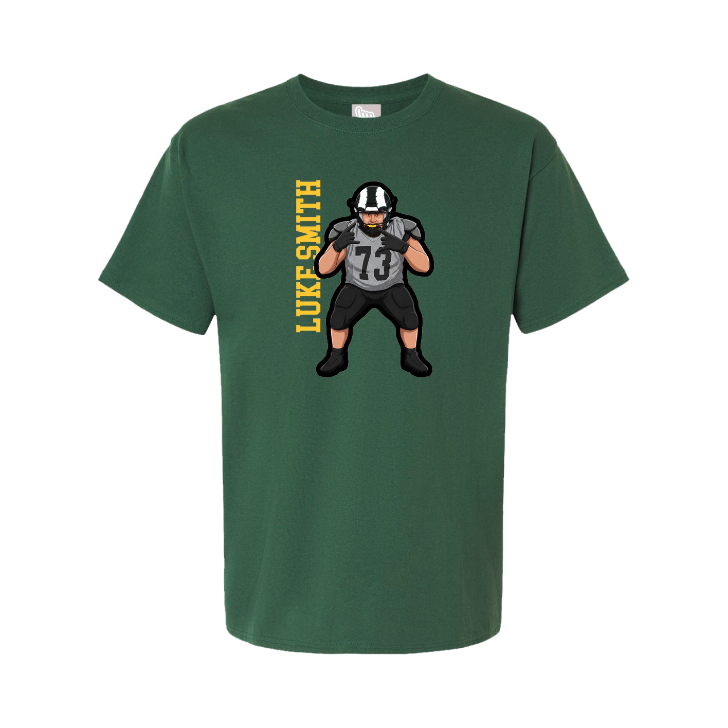 Tee — Name Vertical in Green