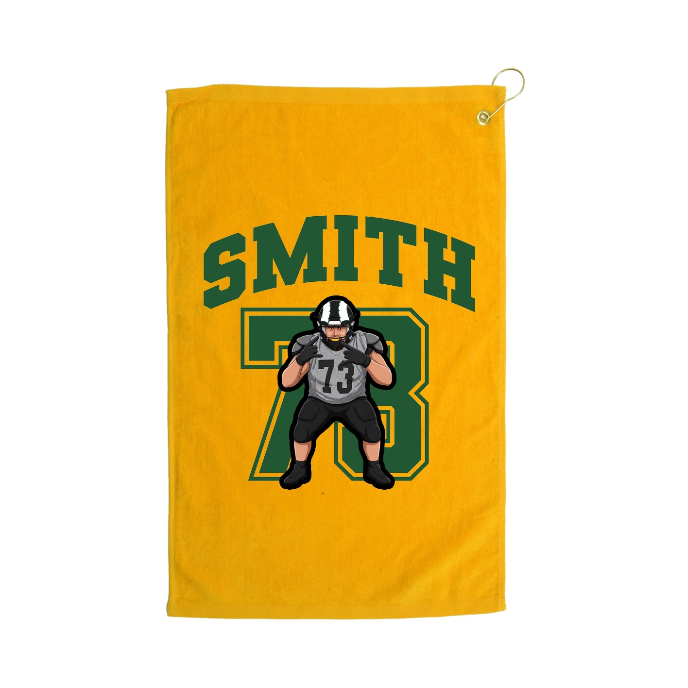 Golf Towel — Number in Gold