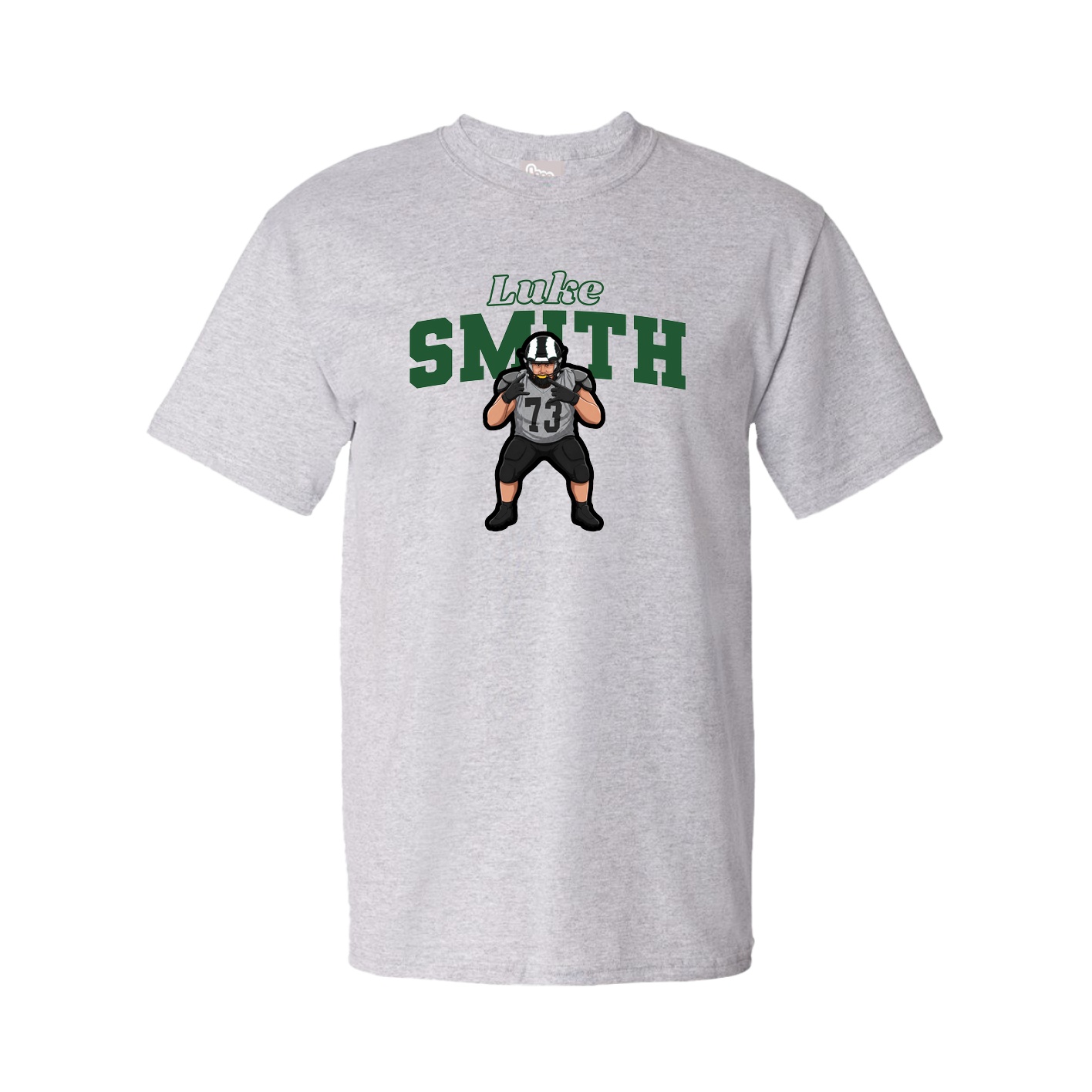 Youth Tee — Name Arch in Grey