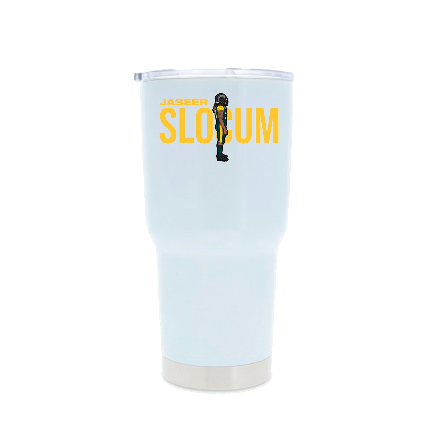 30oz Stainless Steel Tumbler — Player Name in White