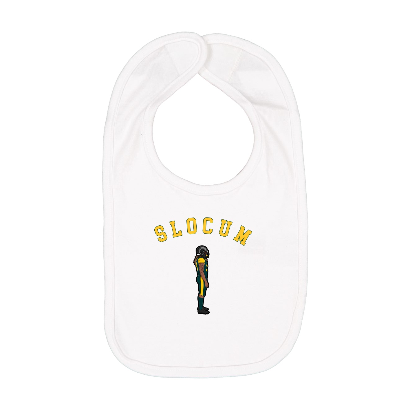 Infant Bib — Shirsey Arch in White