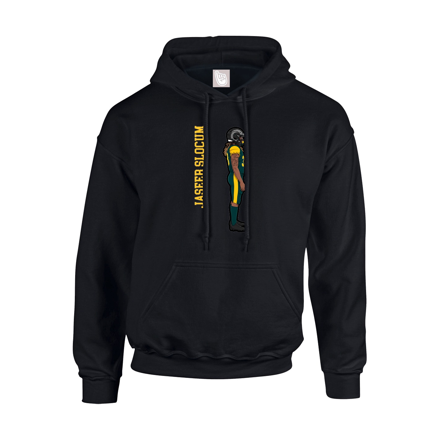 Youth Hoodie — Name Vertical in Black