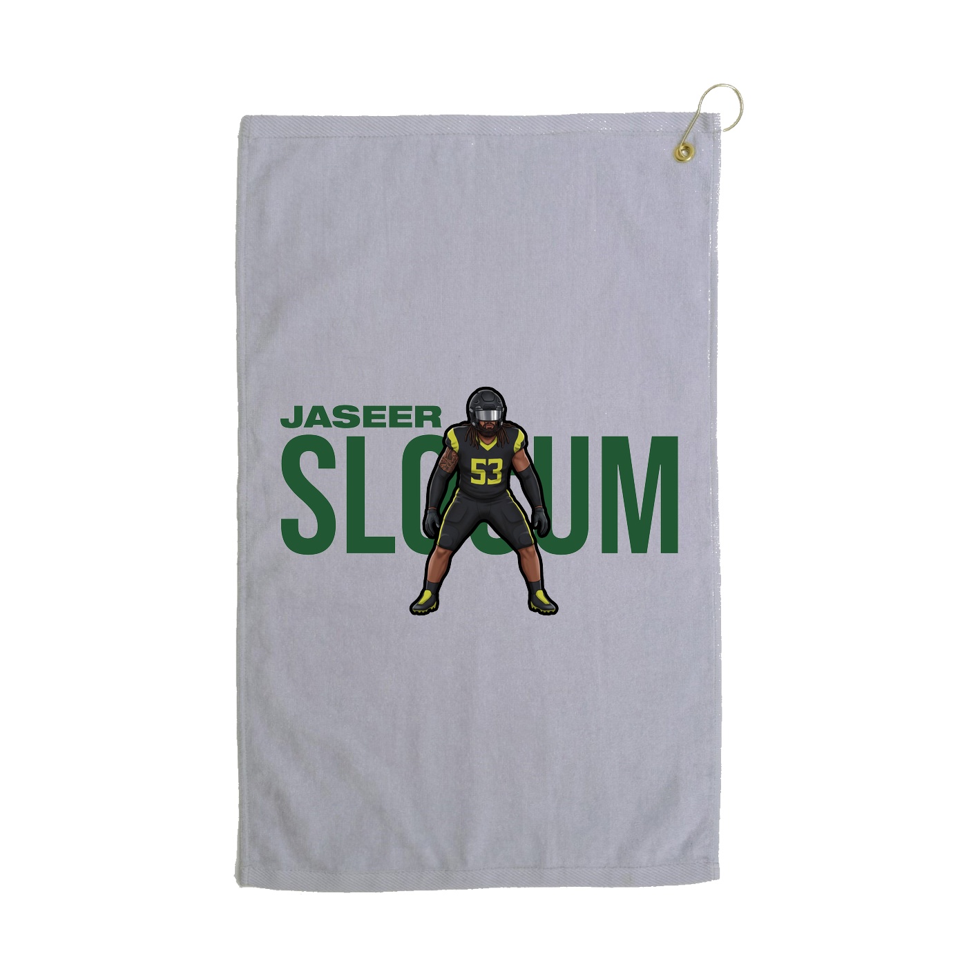 Golf Towel — Player Name in Grey