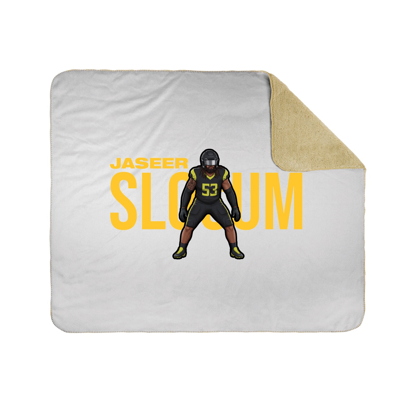 Throw Blanket — Player Name in White