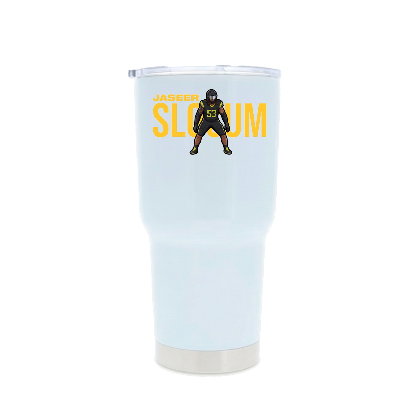 30oz Stainless Steel Tumbler — Player Name in White