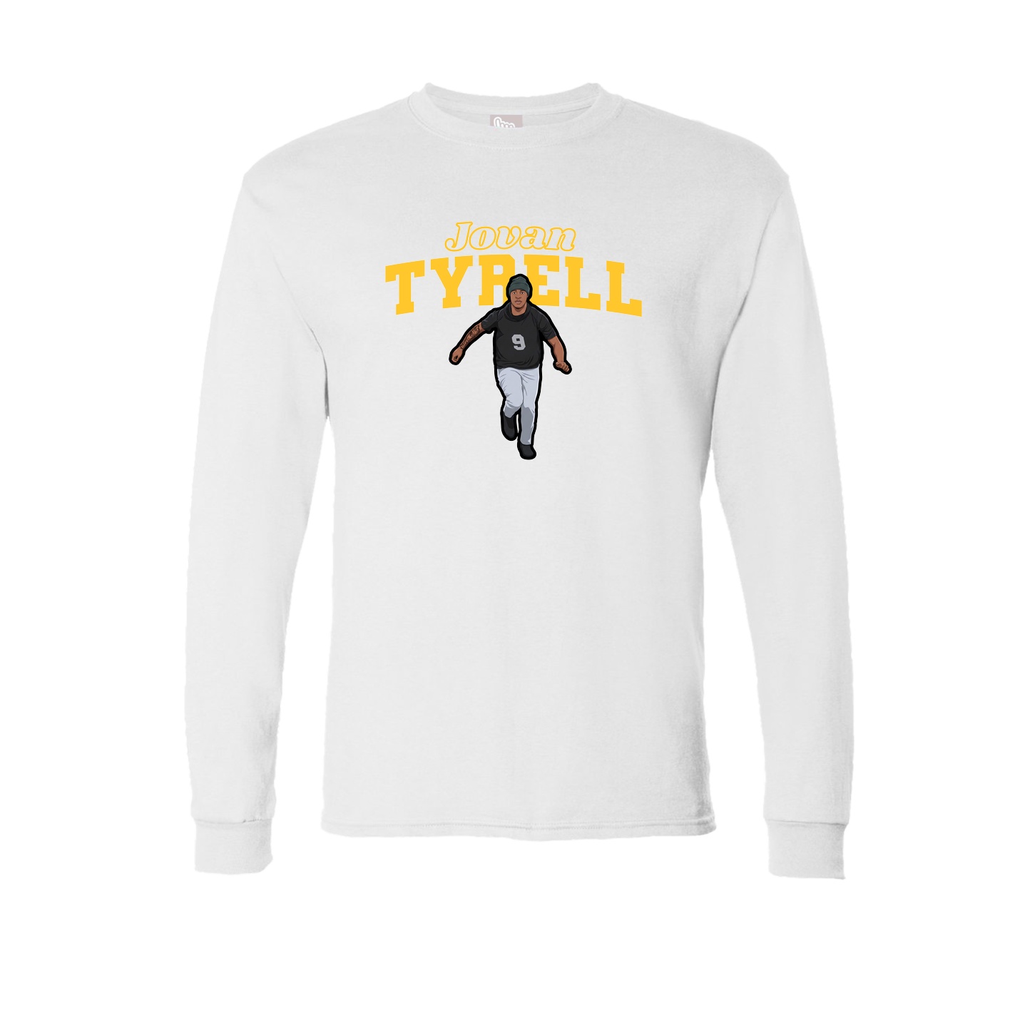 Long Sleeve Tee — Name Arch in White