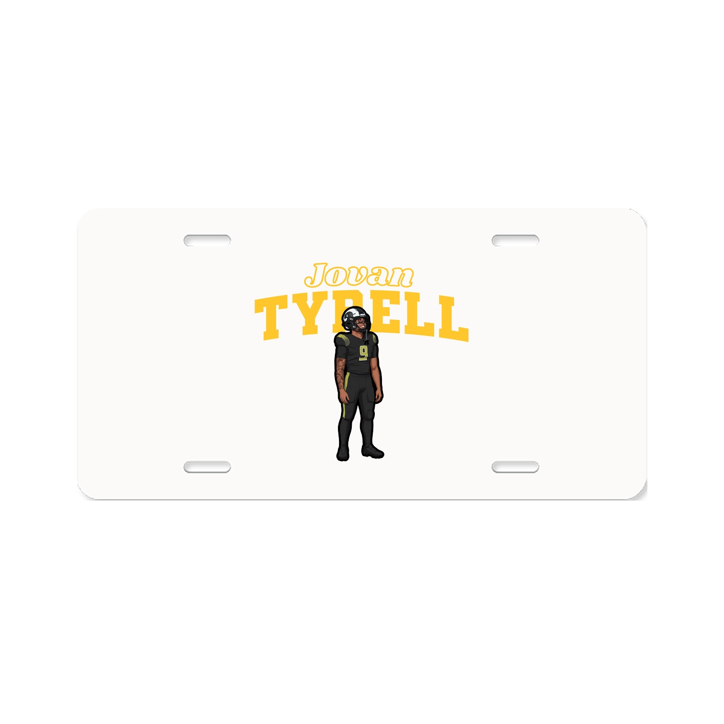 License Plate — Name Arch in Classic