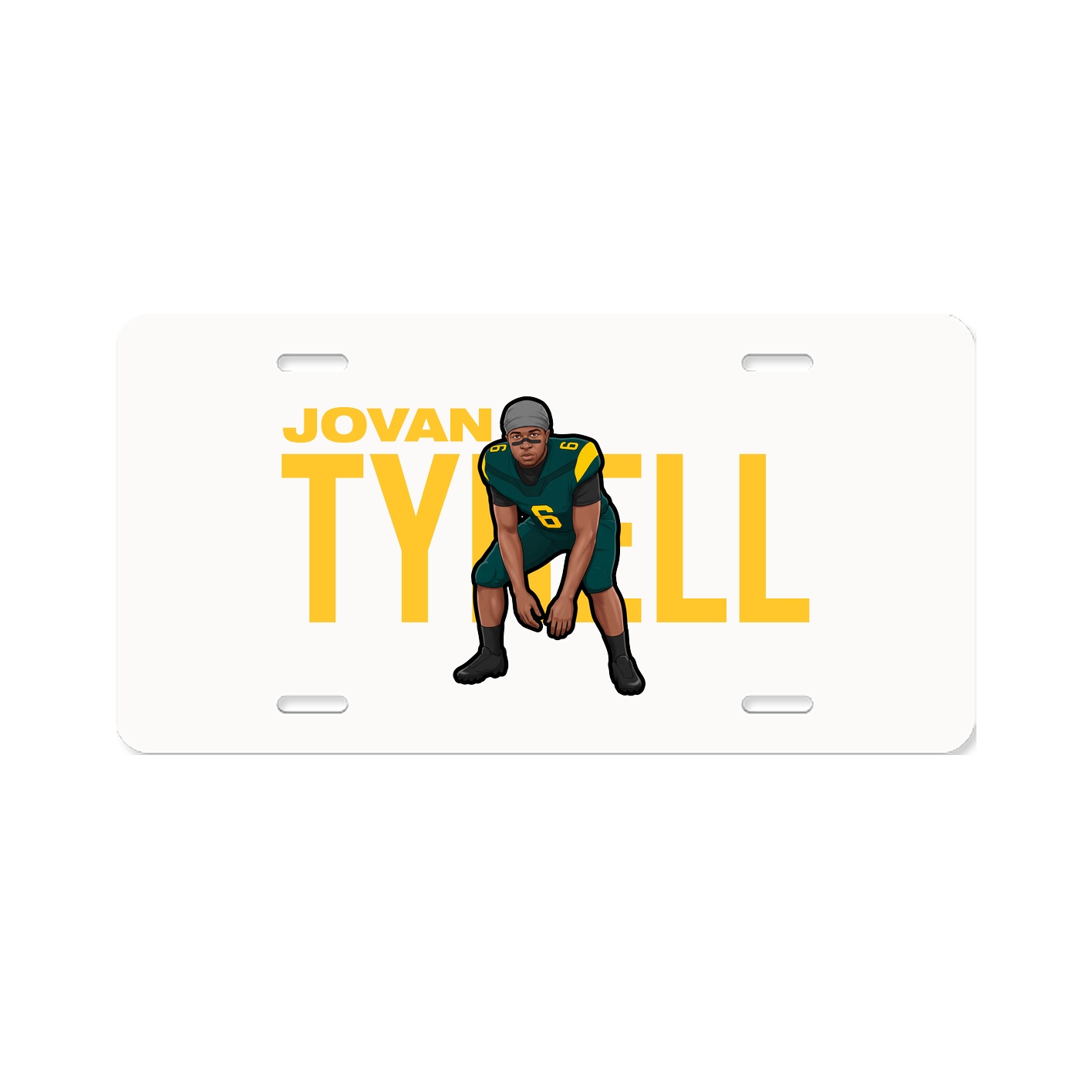 License Plate — Player Name in Classic