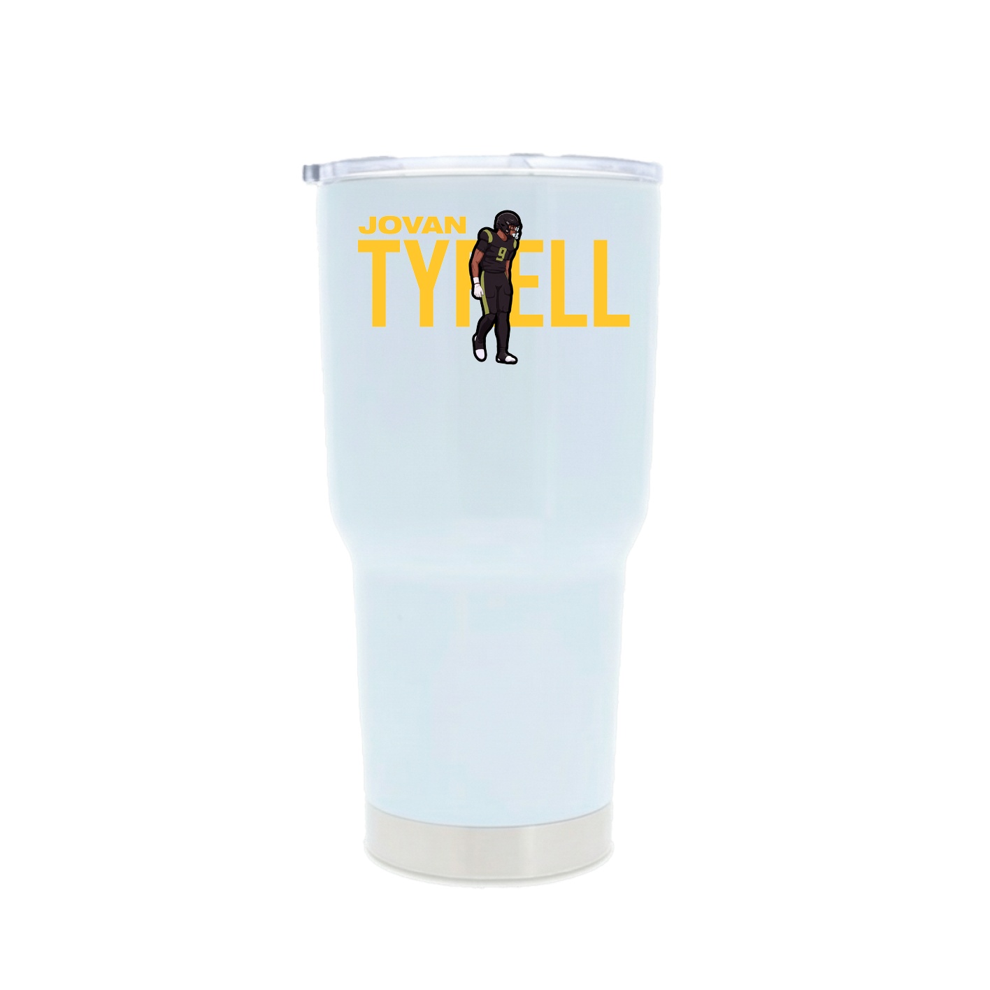 30oz Stainless Steel Tumbler — Player Name in White