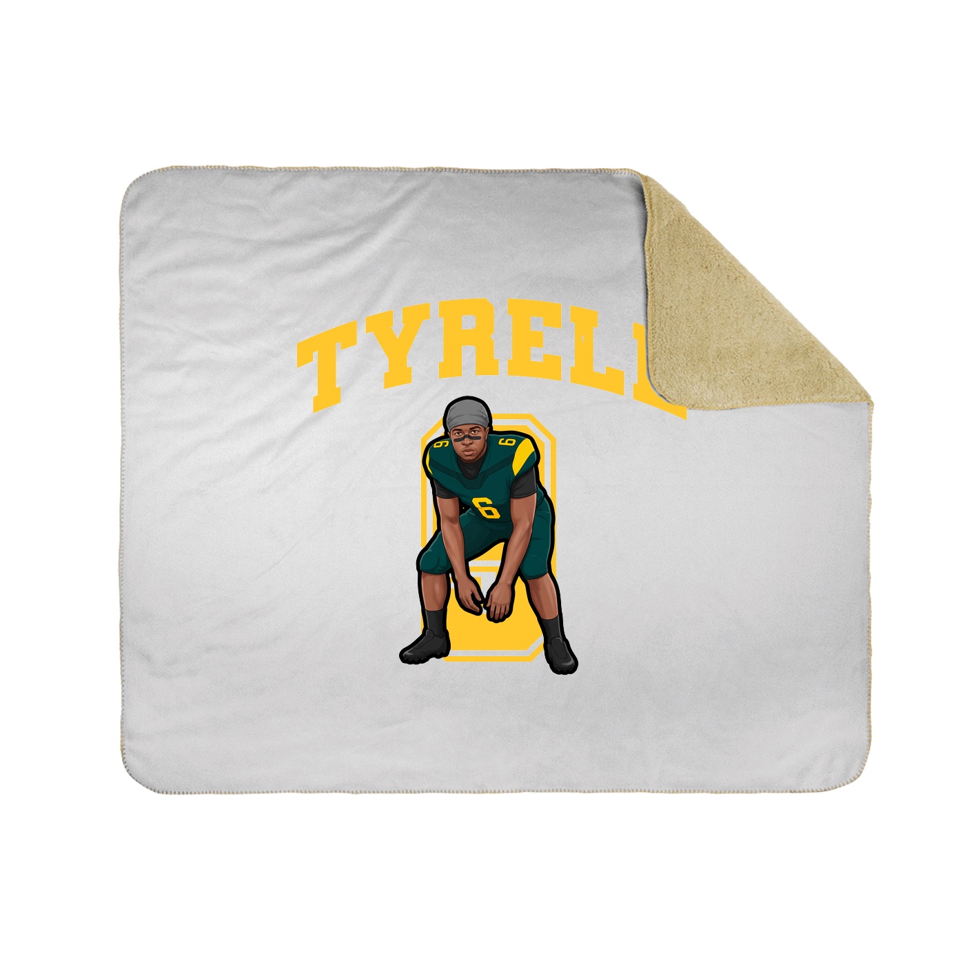 Throw Blanket — Number in White