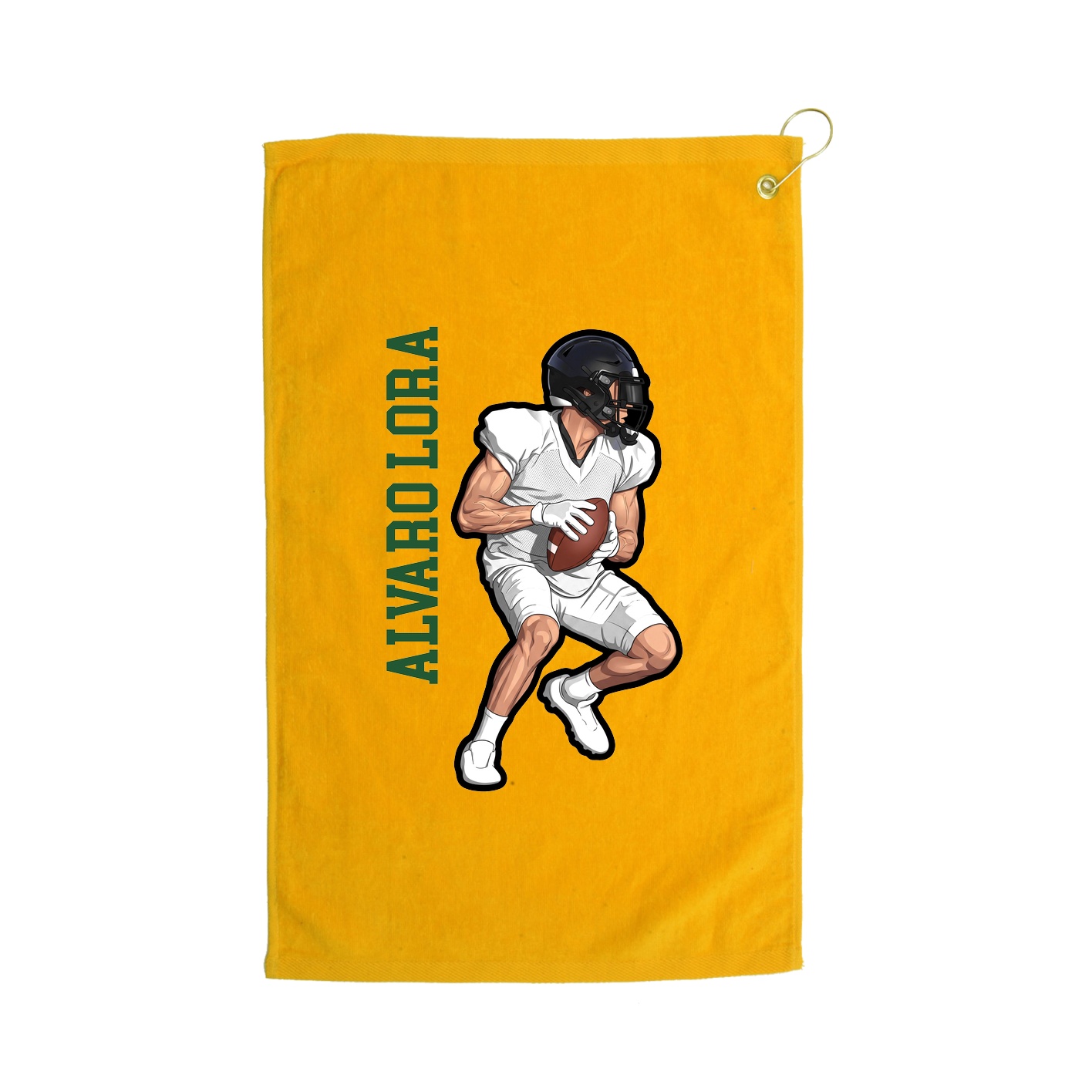 Golf Towel — Name Vertical in Gold
