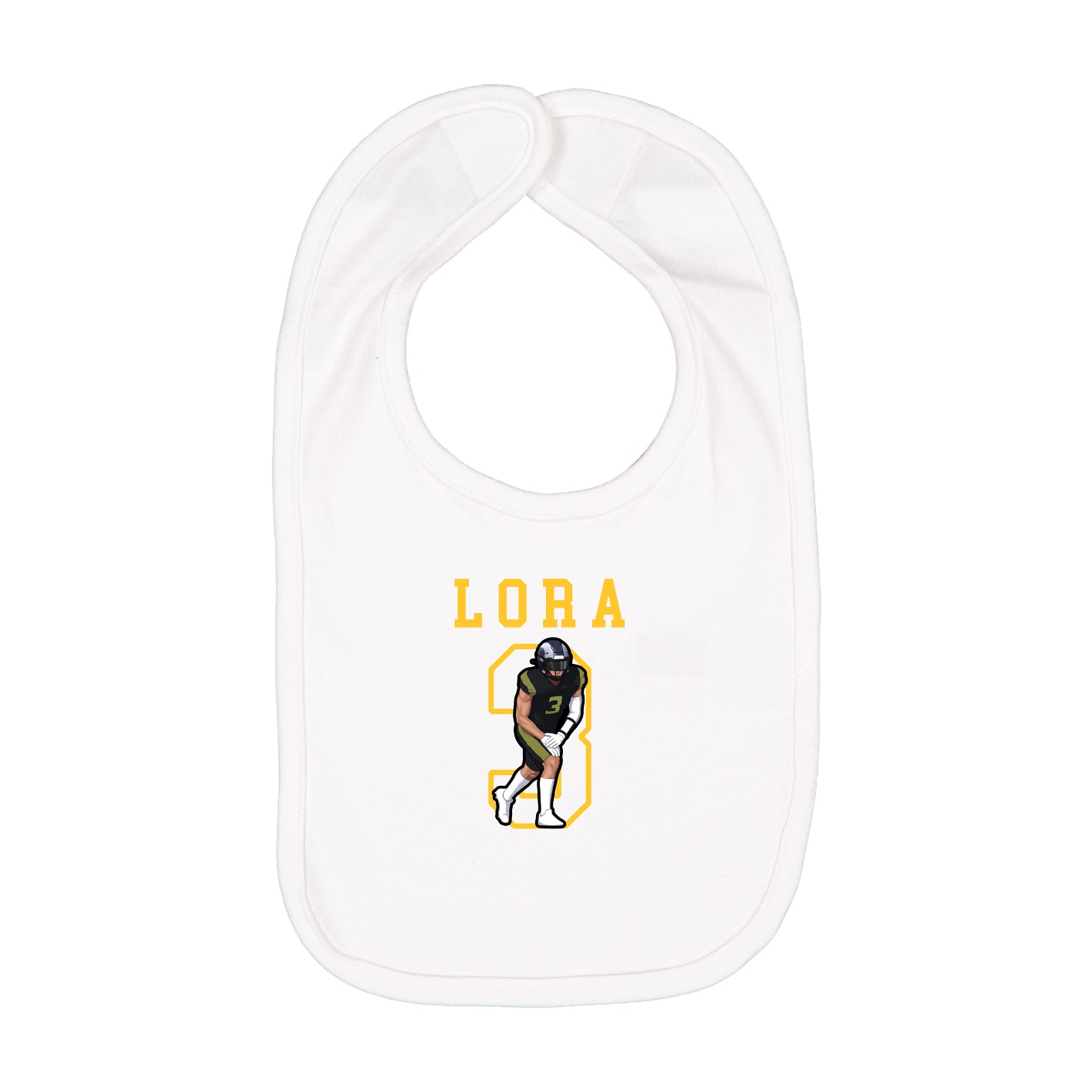 Infant Bib — Shirsey in White