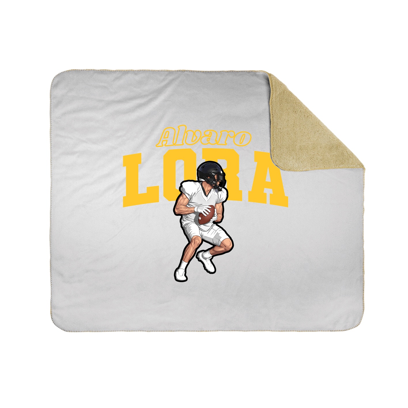 Throw Blanket — Name Arch in White