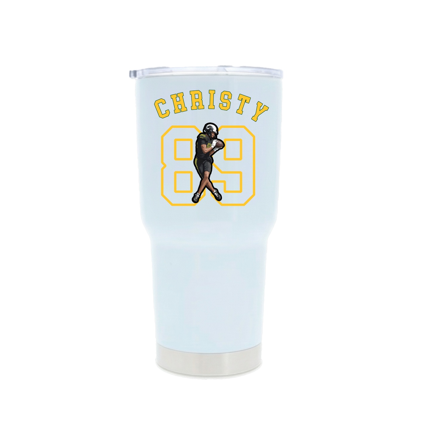 30oz Stainless Steel Tumbler — Shirsey Arch in White