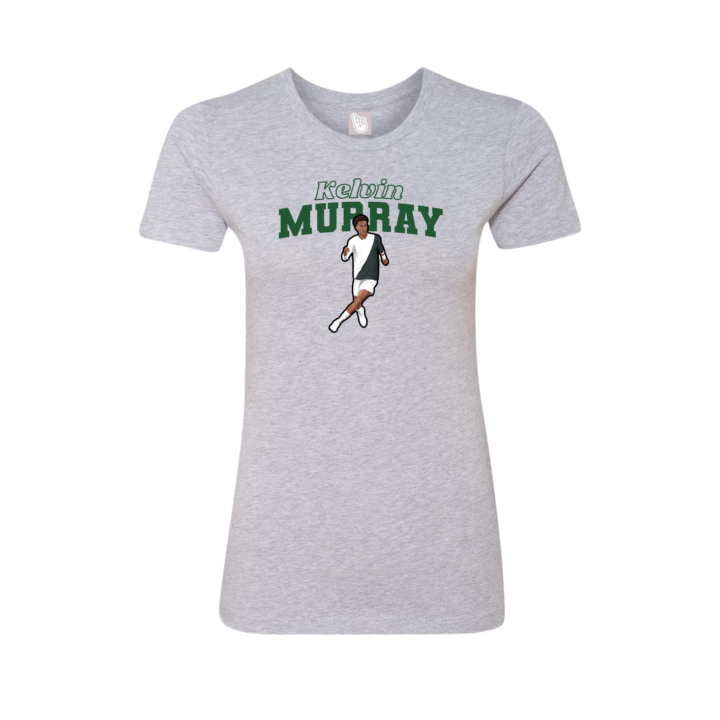 Womens Tee — Name Arch in Grey