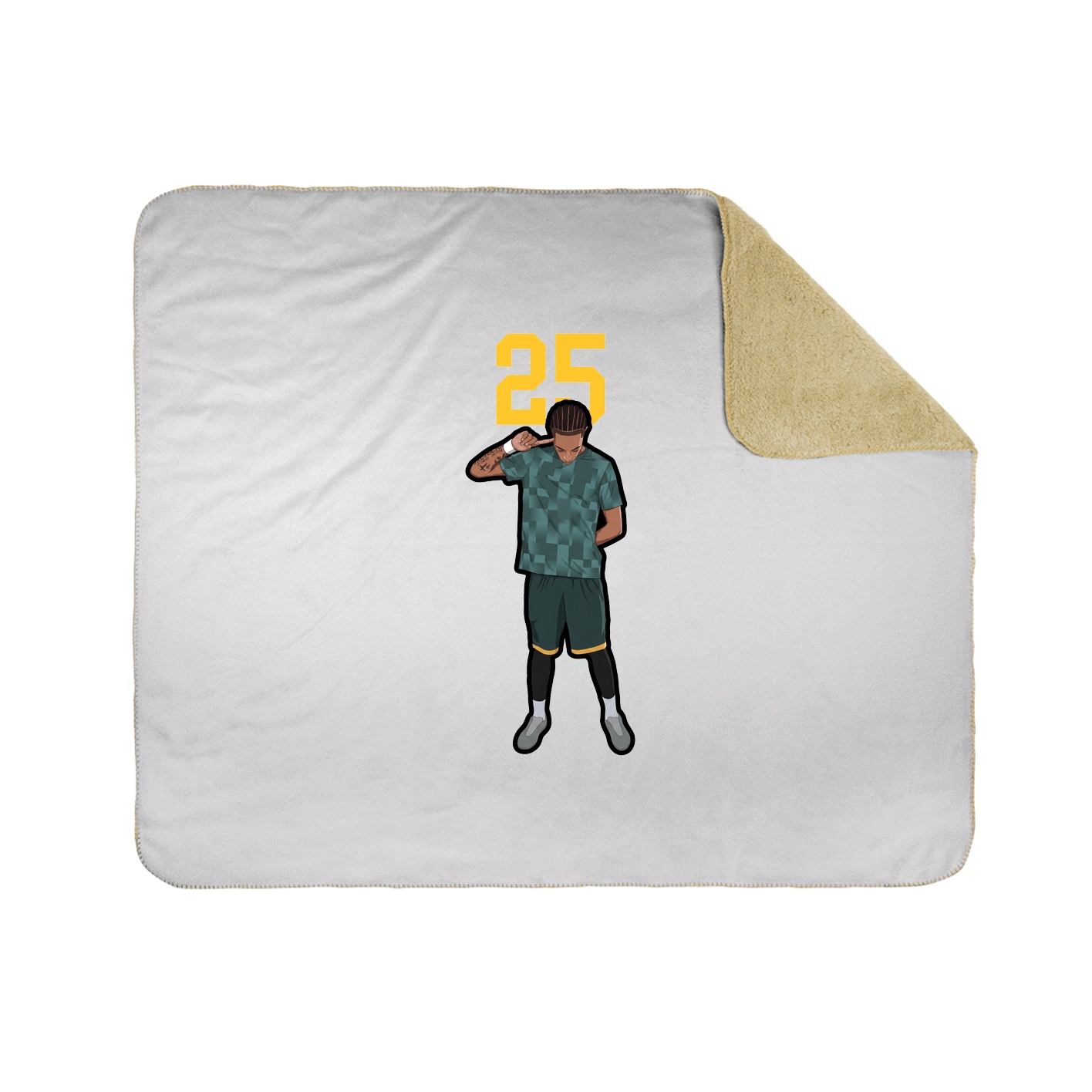 Throw Blanket — Number Top in White