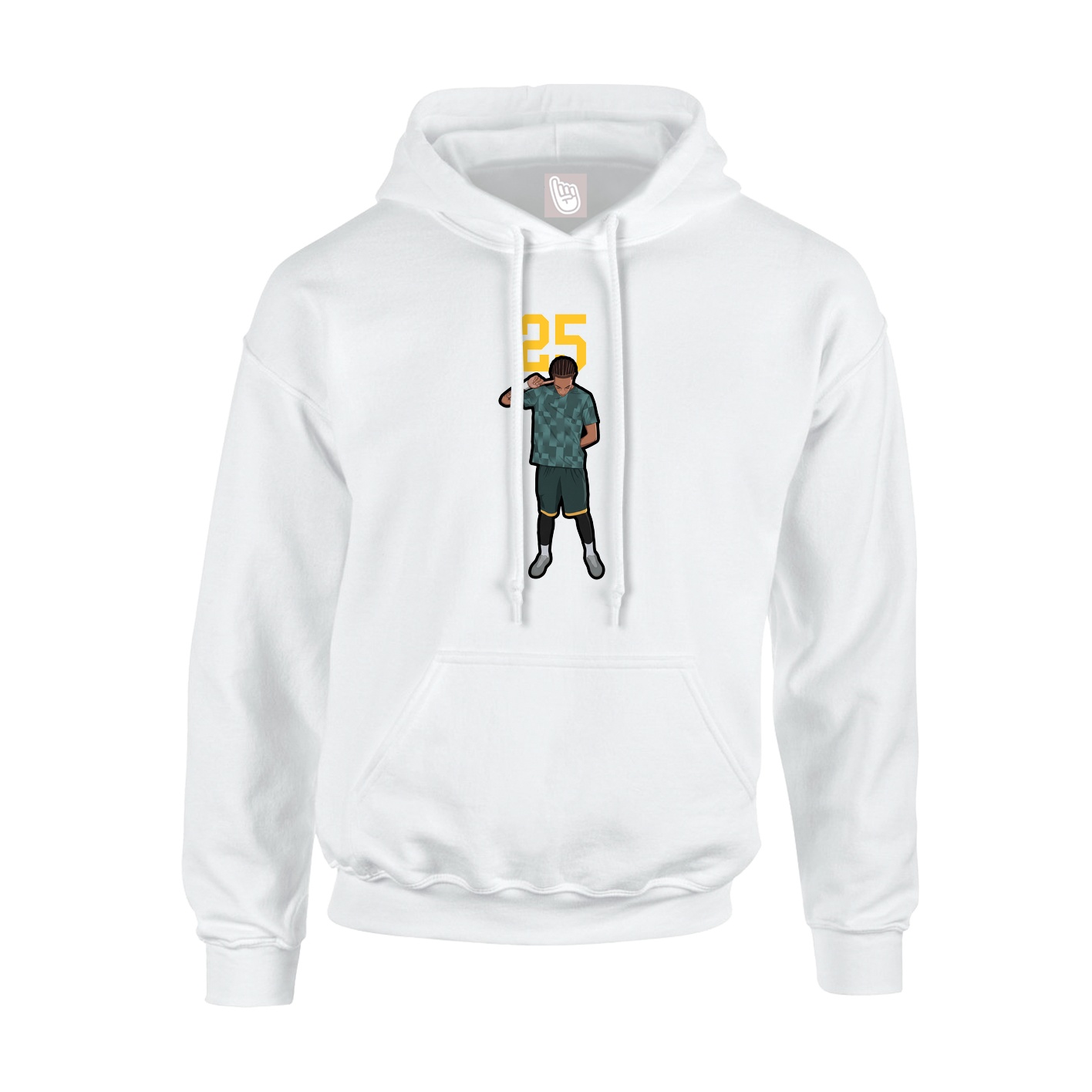 Hoodie — Number Top in White