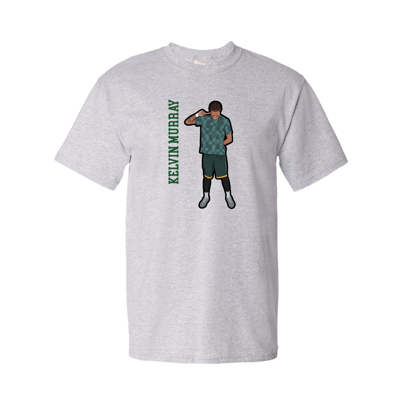 Tee — Name Vertical in Grey