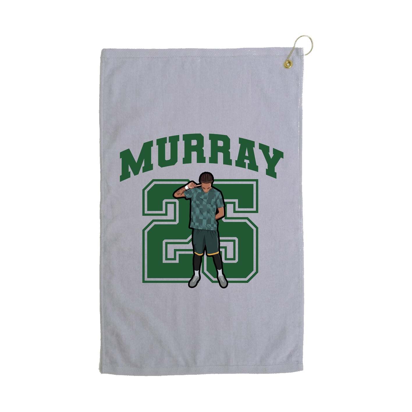 Golf Towel — Number in Grey
