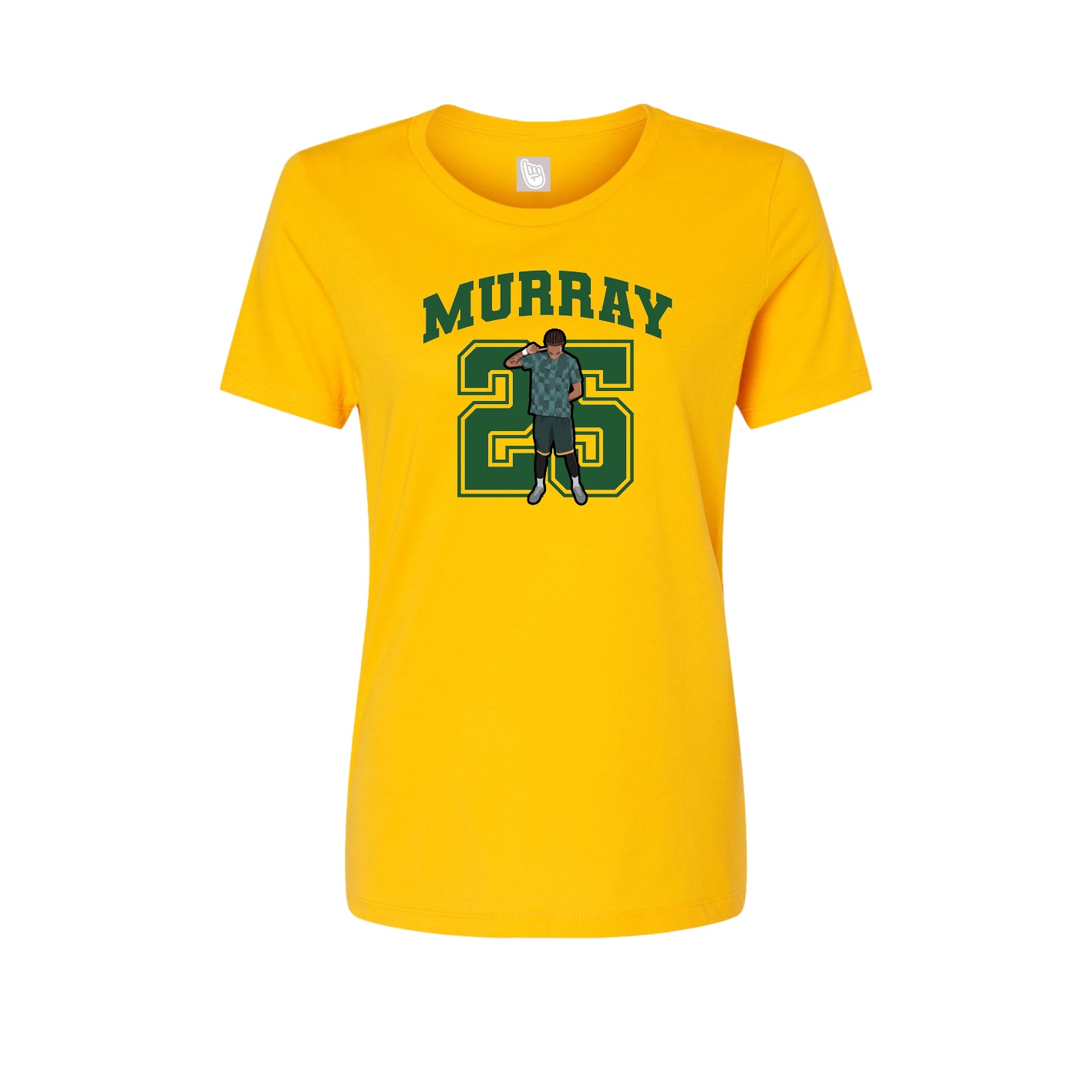 Womens Tee — Number in Gold