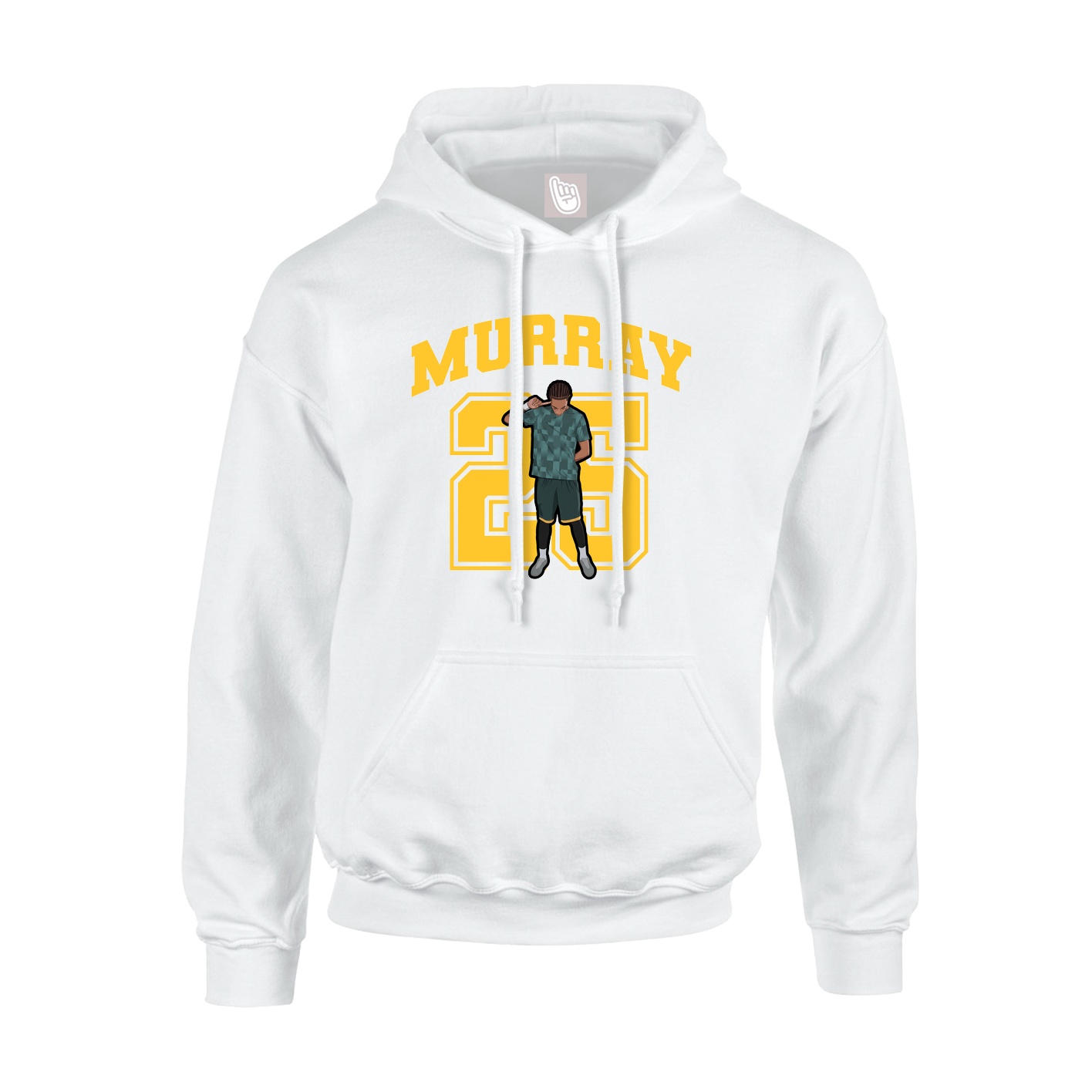Hoodie — Number in White