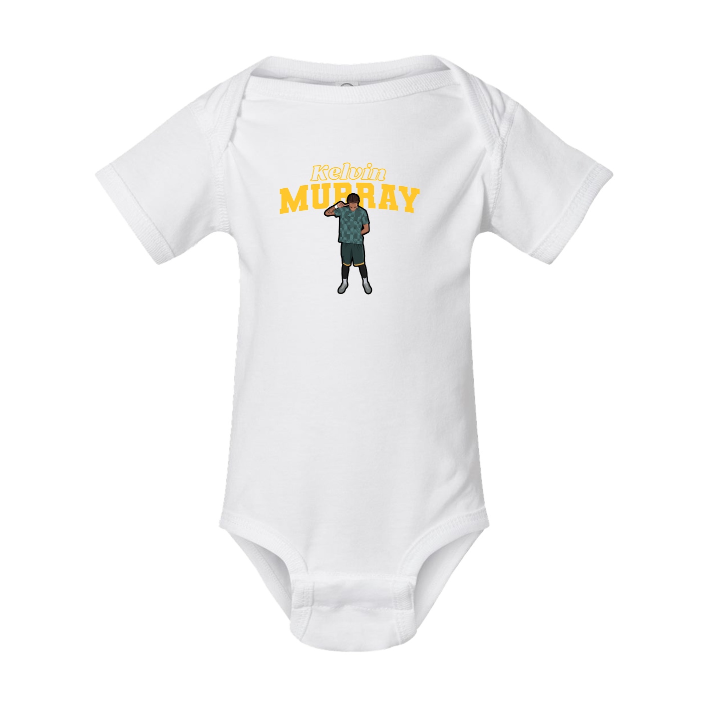 Baby Onesie — Name Arch in White