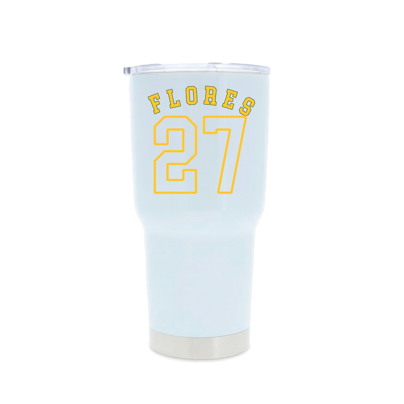 30oz Stainless Steel Tumbler — Shirsey Arch in White