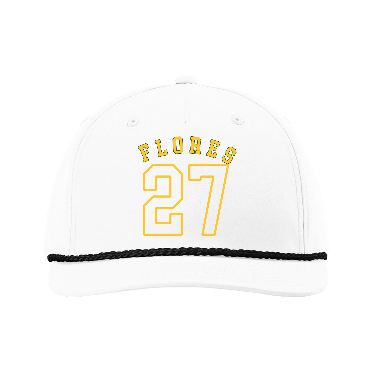 Five-Panel Classic Rope Cap — Shirsey Arch in White