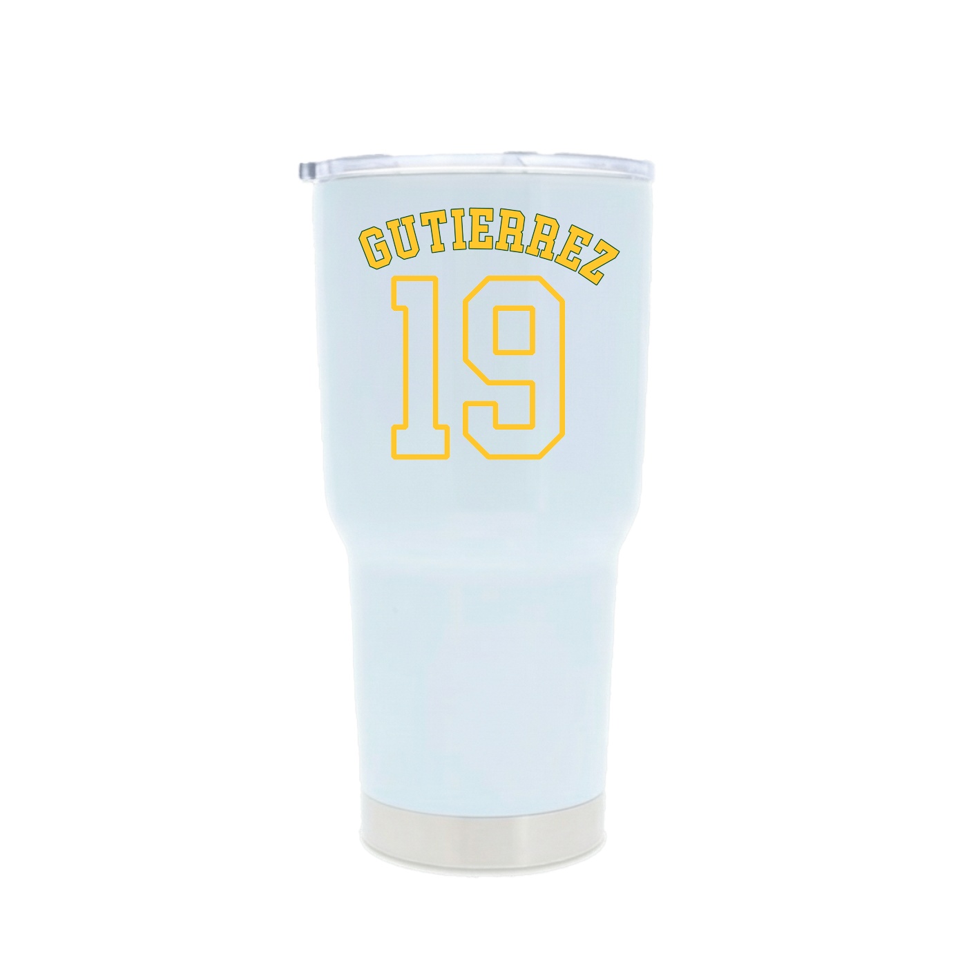 30oz Stainless Steel Tumbler — Shirsey Arch in White