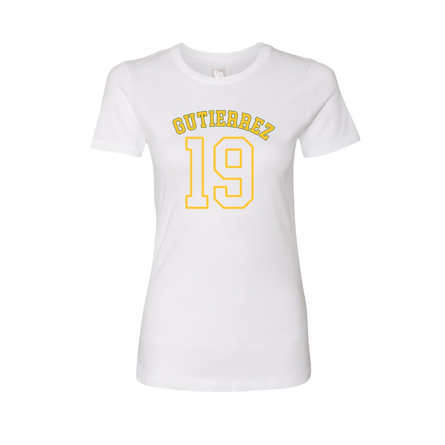 Fitted Women's Tee — Shirsey Arch in White