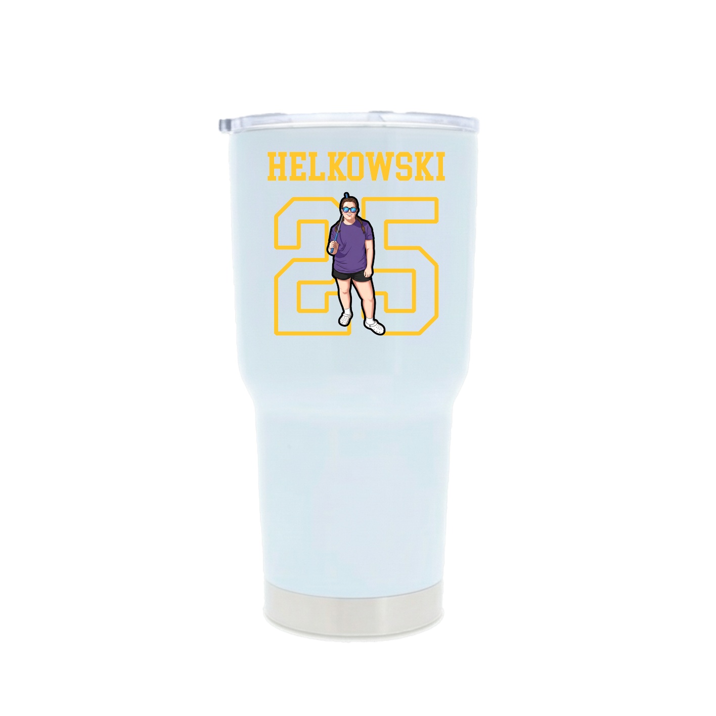 30oz Stainless Steel Tumbler — Shirsey in White
