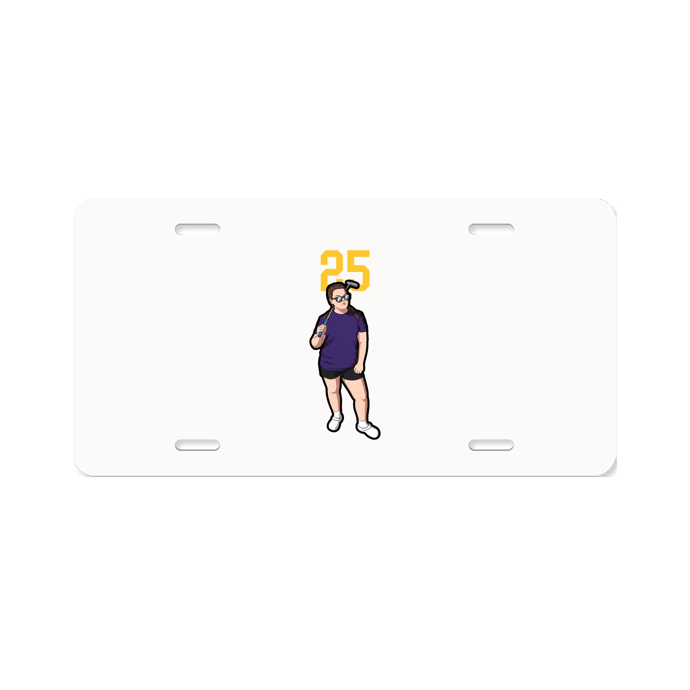 License Plate — Number Top in Classic