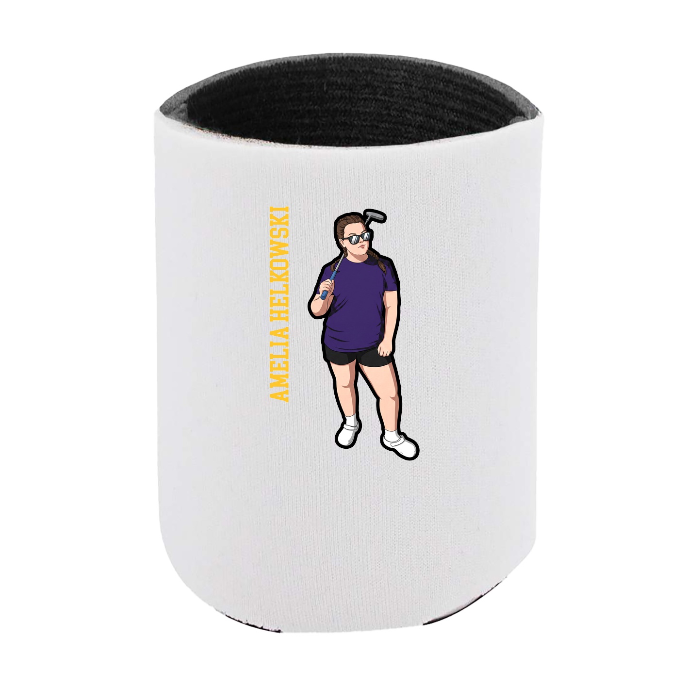 Can Holder — Name Vertical in White