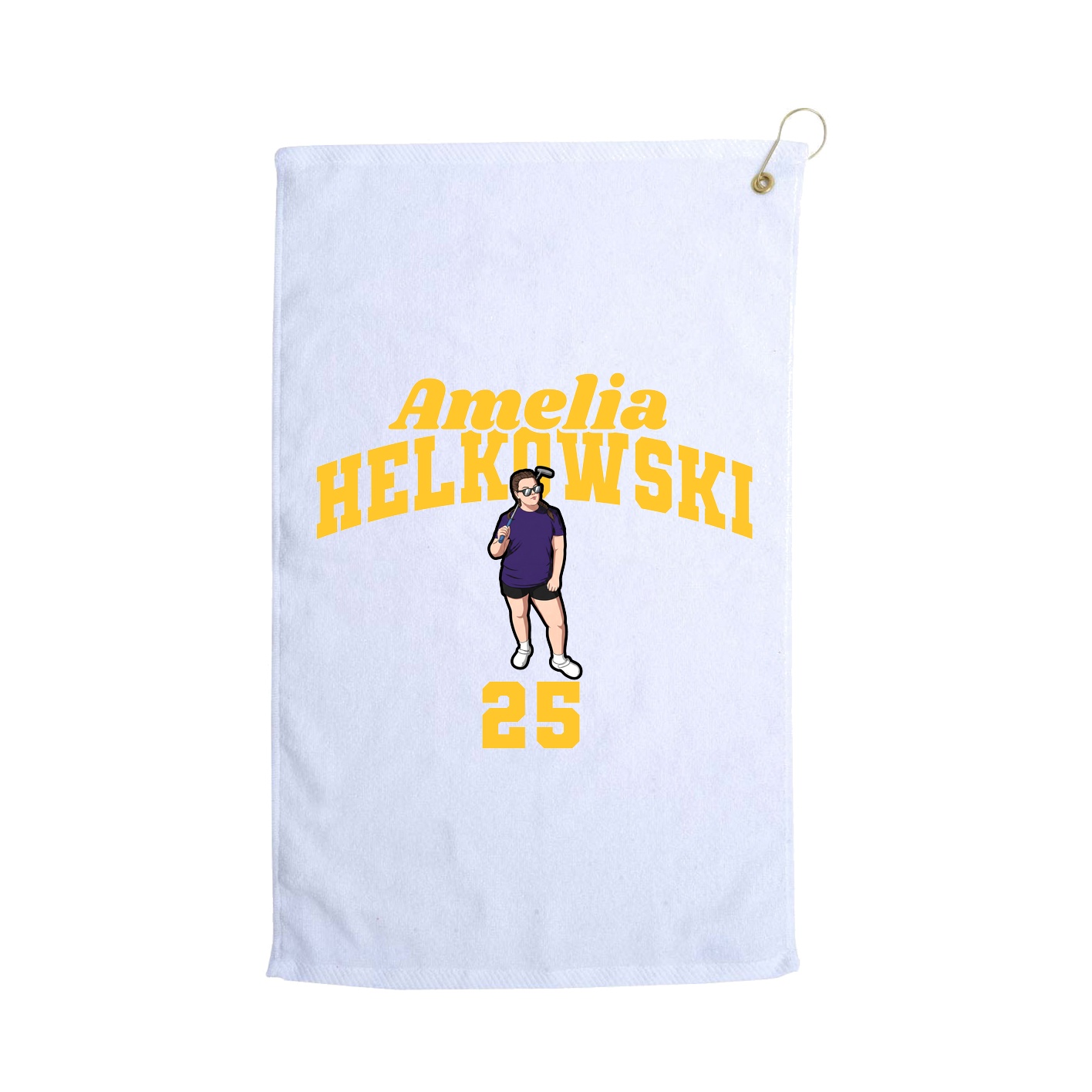 Golf Towel — Signature Arch in White