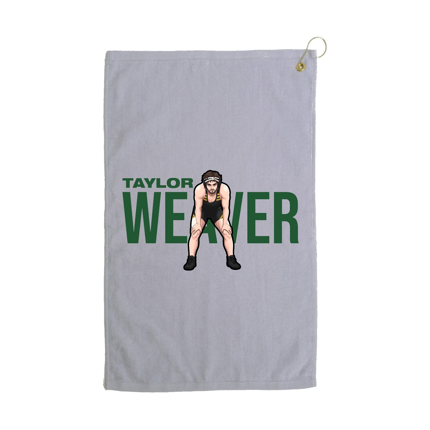 Golf Towel — Player Name in Grey