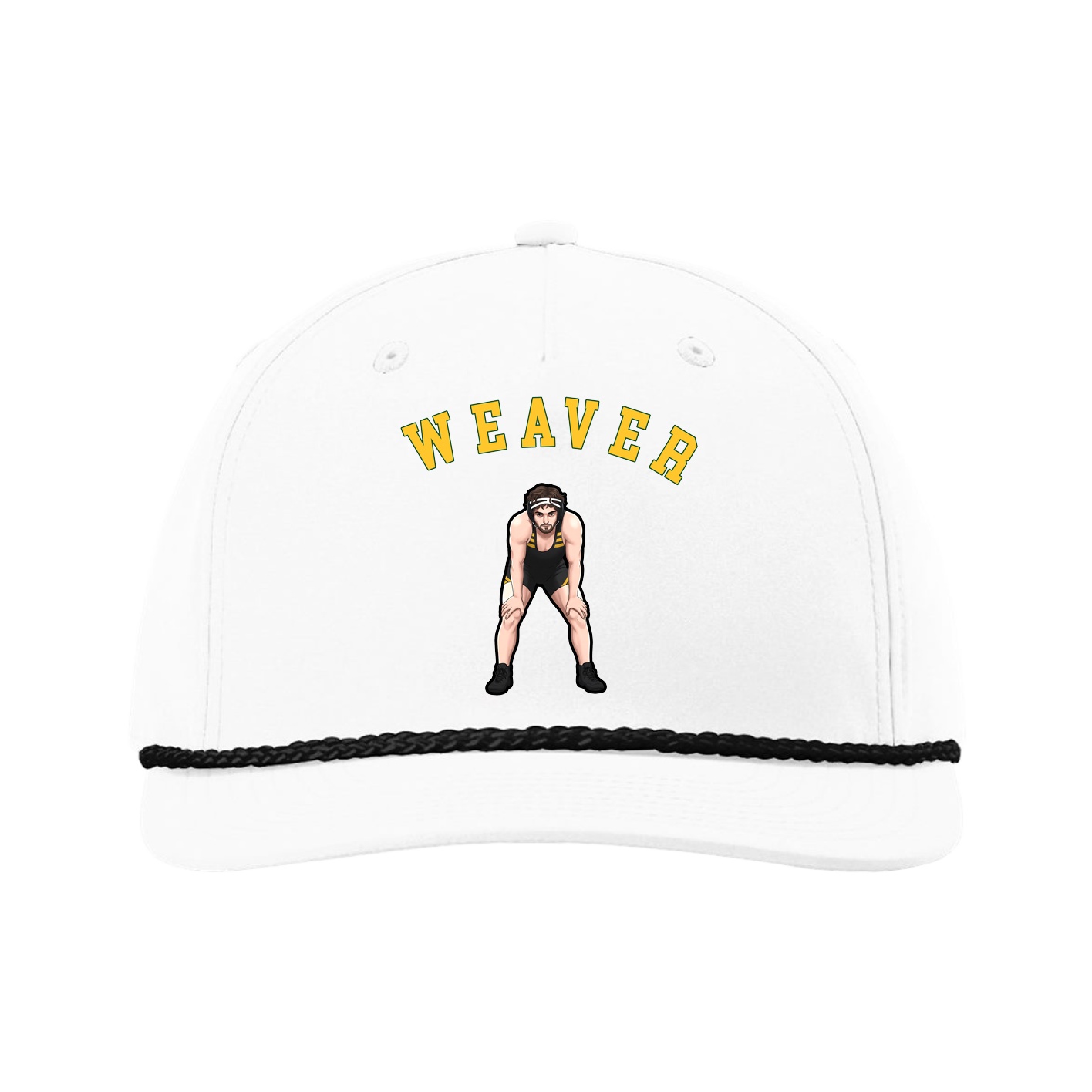Five-Panel Classic Rope Cap — Shirsey Arch in White