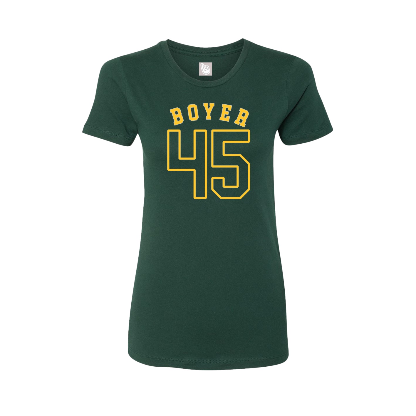 Fitted Women's Tee — Shirsey Arch in Green