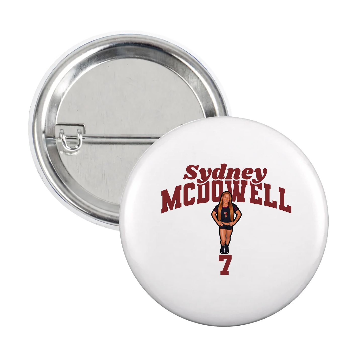 Game Day Button — Signature Arch in White