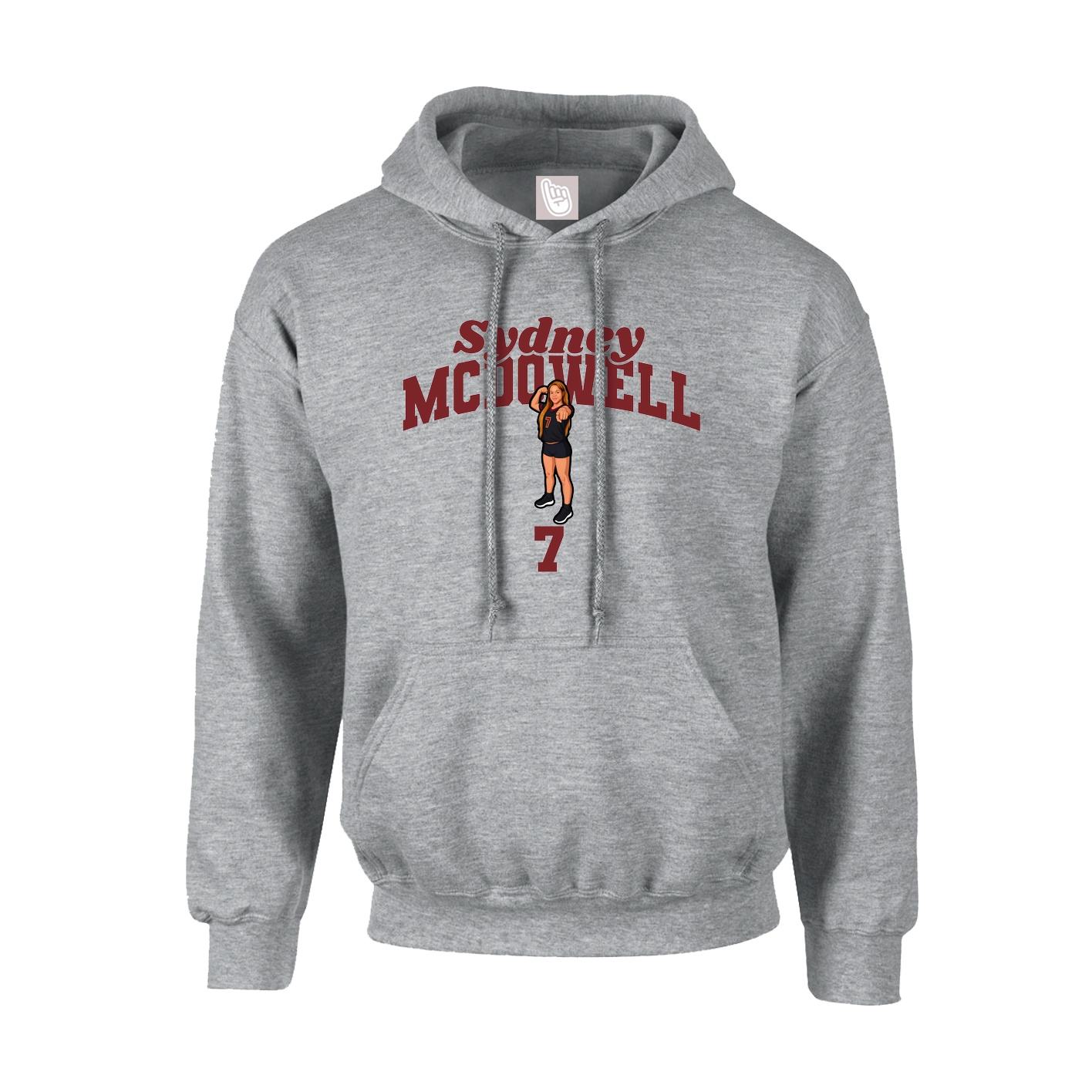 Youth Hoodie — Signature Arch in Grey