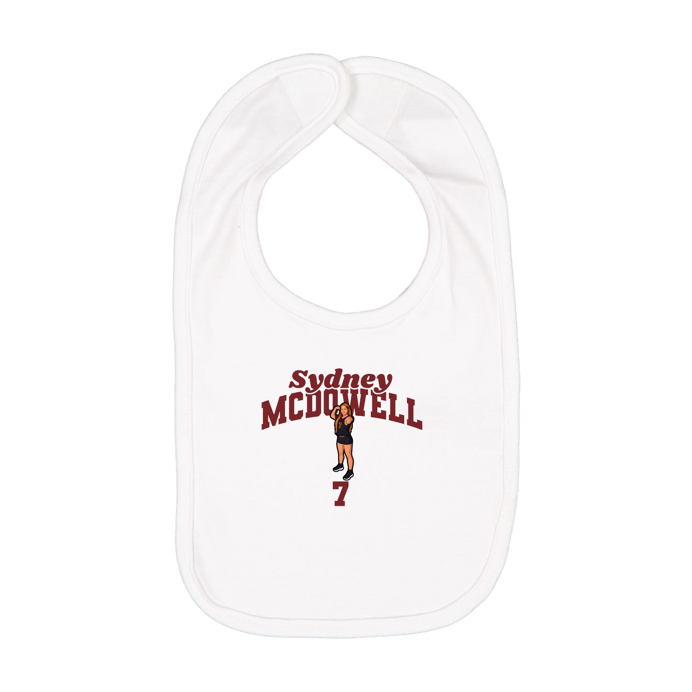 Infant Bib — Signature Arch in White