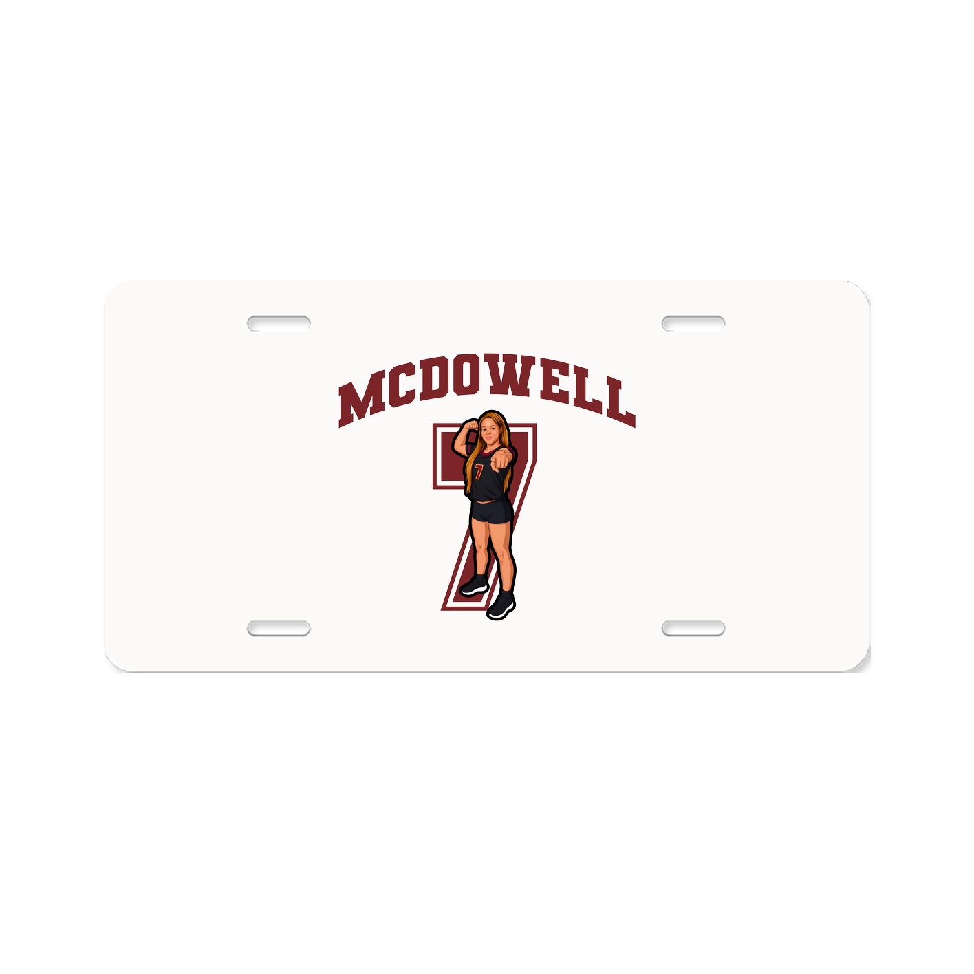 License Plate — Number in Classic