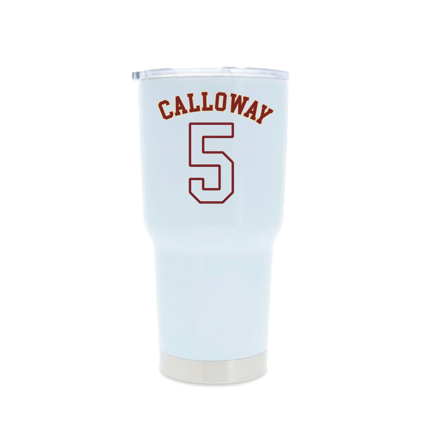 30oz Stainless Steel Tumbler — Shirsey Arch in White