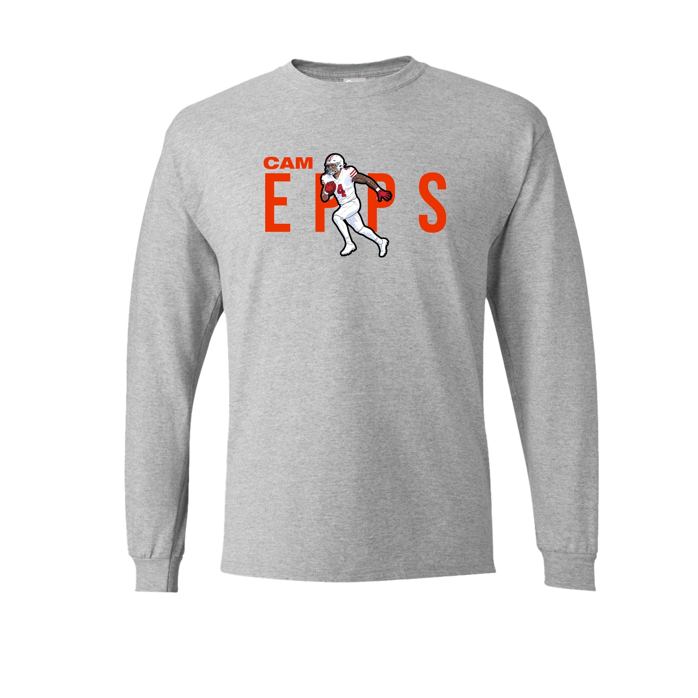 Long Sleeve Tee — Player Name in Grey