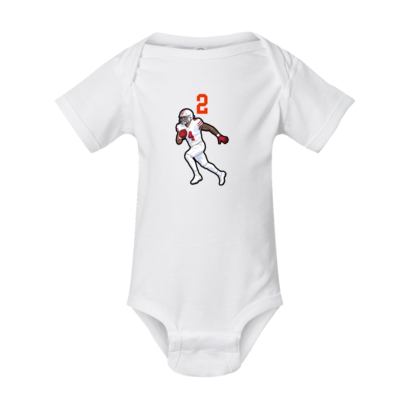 Baby Onesie — Number Top in White