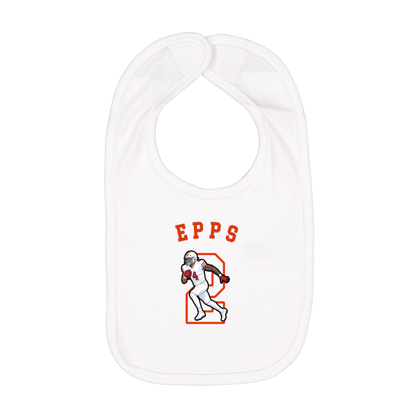 Infant Bib — Shirsey Arch in White