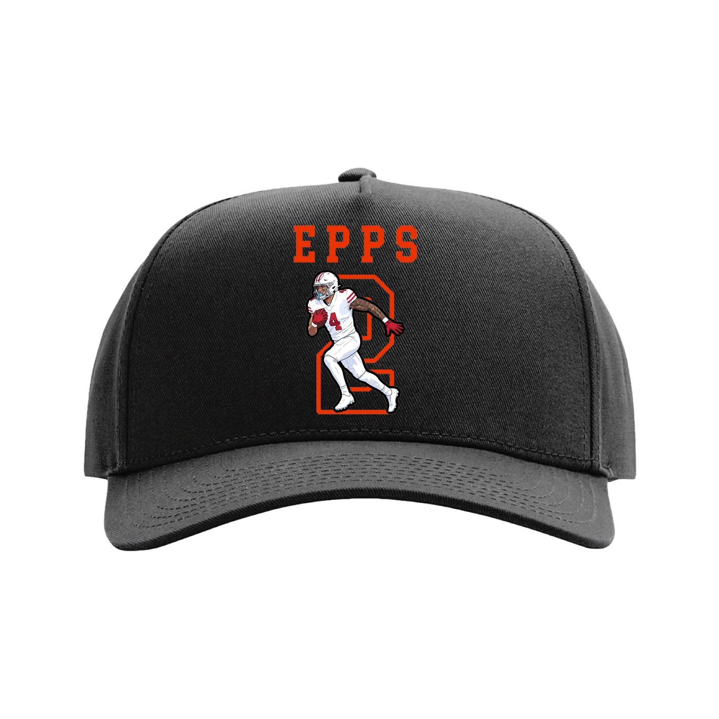 Full Fabric Five-Panel Champ Cap — Shirsey in Black